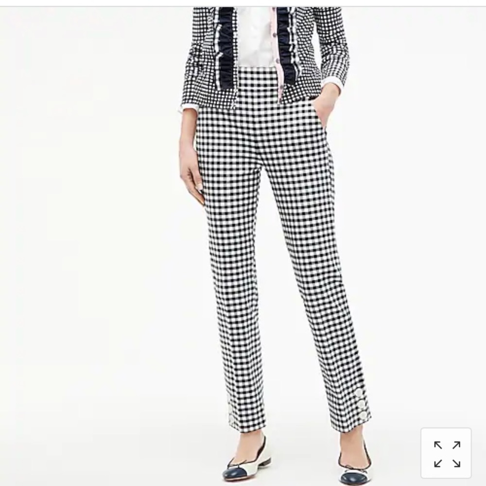Remi pant in gingham w/buttons— SOLD OUT on site